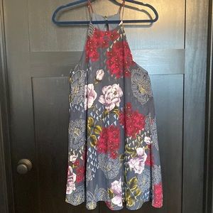 Everly for Francescas floral summer high neck sleeveless dress